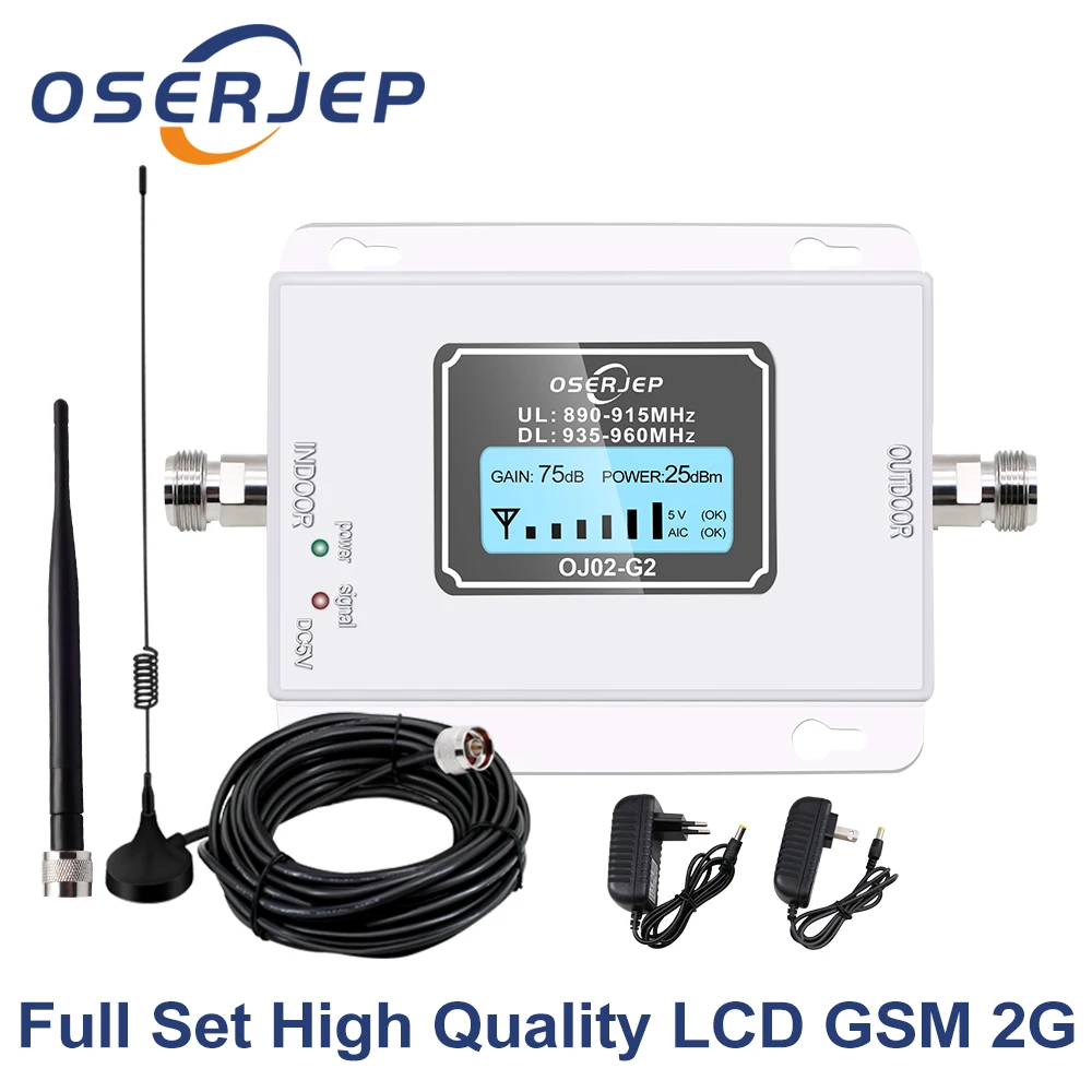 

LCD Display Mini GSM Repeater 900MHz Cell Mobile Phone GSM 900 Signal ]Amplifier + Sucker Antenna with 10m Cable