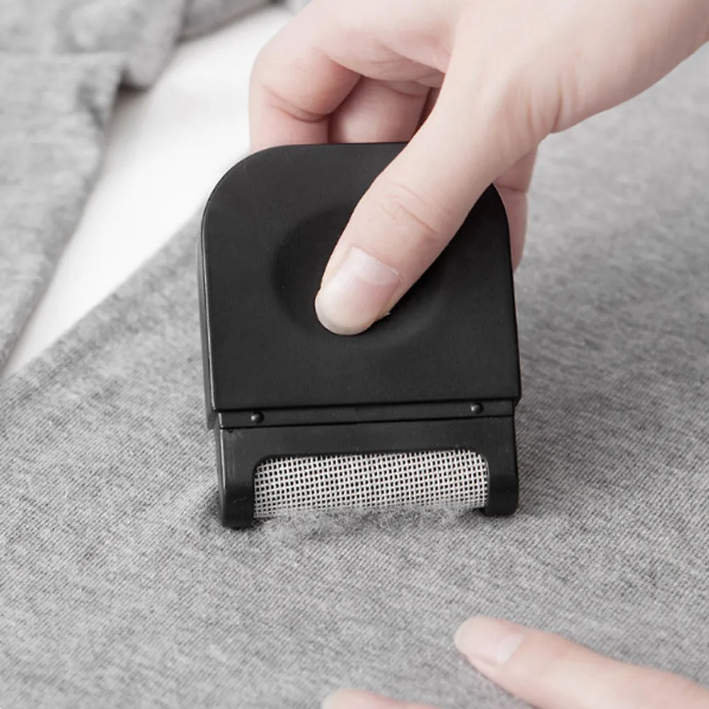 

1pc Lint Clothes Sweater Shaver Fluff Fuzz Fabrics 6.4X2X8cm Black Portable Remover Pill Handheld Dust Lint Remover home tool