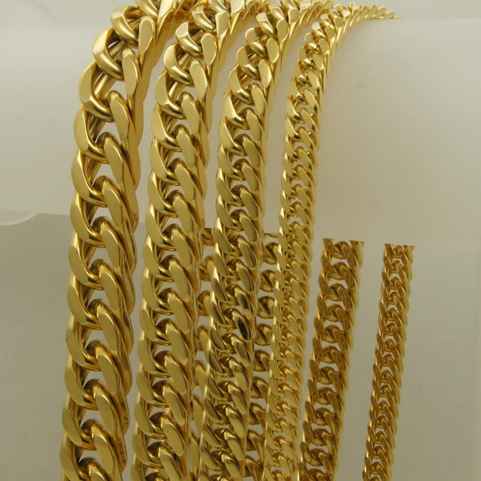 8mm width 60cm 23.6 inch length weight 84g classic double  link ipg gold plating men/boy 316L stainless steel necklace 1pc