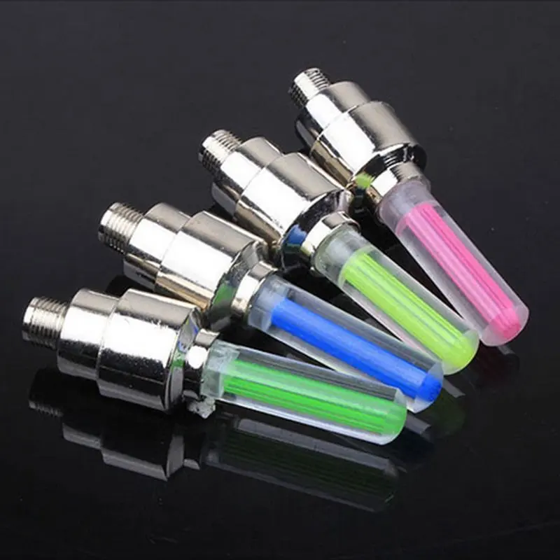 

2 Pcs Car Lights Neon Lights Air Cover Tire Rim Valve Wheel Stem LED Lamp Flash Color Tyre Wheel Valve Cap Light Car Tire Valve