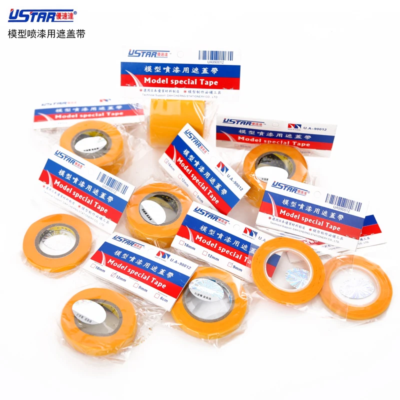 

U-STAR Masking Tape 2mm-50mm 10 Sizes Model Special Masking Tape Model Hobby Painting Tools Accessory