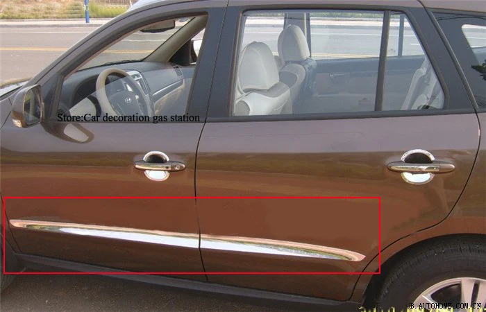 

For HYUNDAI Santa Fe Chrome Side Door Body Molding Protector Trim 2007 2008 2009 2010 2011 2012