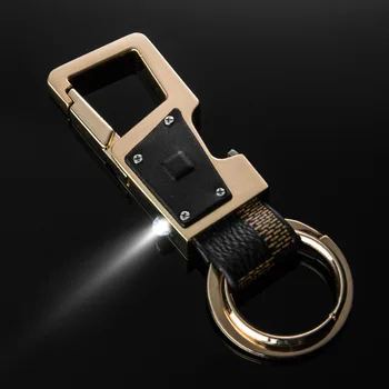 

Multi-Functional Zinc Alloy Key Ring Tool with Bottle Opener Flashlight Keychain for Men and Women