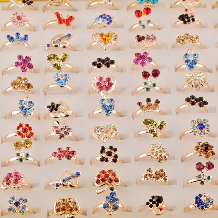 

MYDANER, смешанные кольца с изменяемым размером для женщин и девушек, 50 шт. в комплекте