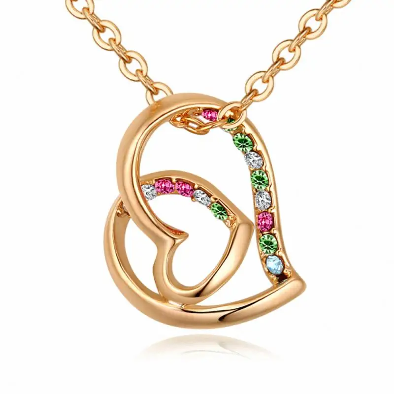

TRACYSWING 5 Colors Real Rose Gold Color Austrian Crystals Sweater pendant necklace for women monkey style #TW132122