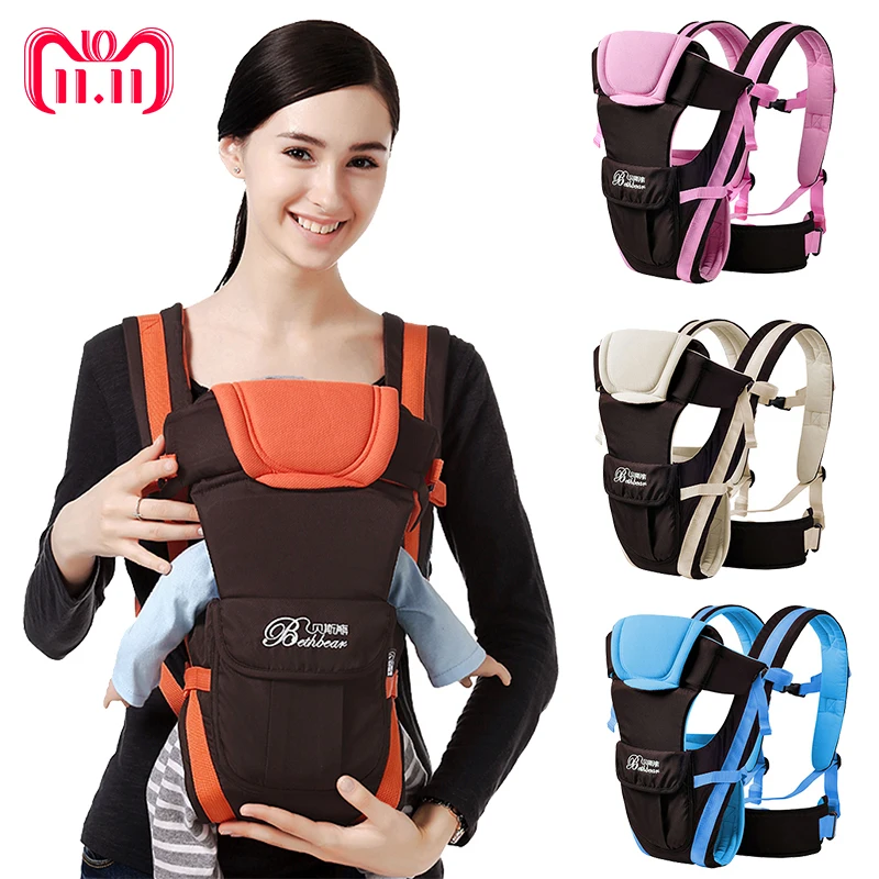 

Breathable Front Facing Baby Carrier Adjustable Infants Sling Backpack Baby Carrier 4 Styles for Max 16kg Baby0-24 Months