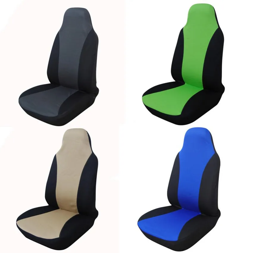 

Simple Style High Back Bucket Car Seat Cover Universal Fit with Non- Detachable Headrests and Detachable Headrest 6 Color