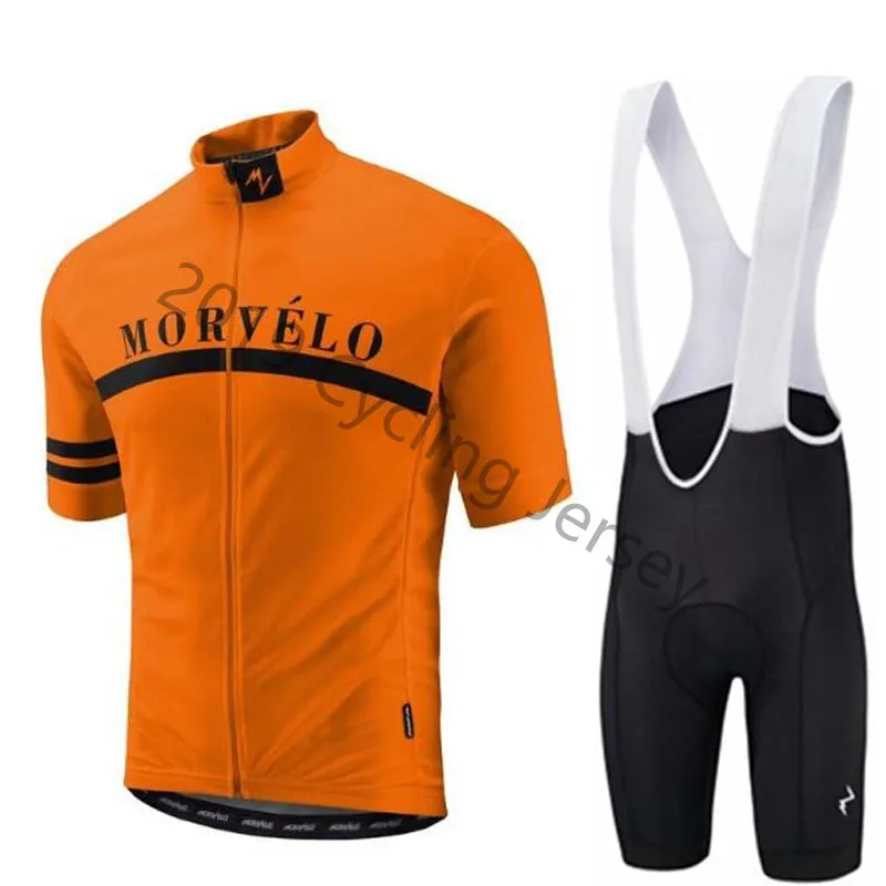 

Morvelo Summer Cycling Jersey 2019 Pro team short sleeve set Ropa Ciclismo hombre Outdoor sport bicycle Wear shirt+bib shorts