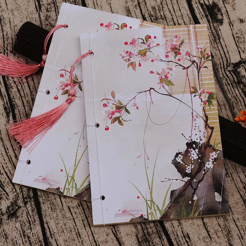 

1pcs blank color page antique lined book Chinese style wind notebook notepad classical retro stationery diary