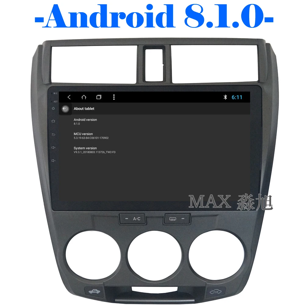 Discount MAX IPS Screen 2.5D 2G RAM 32G ROM Android 8.1.0 Car DVD For Honda City 2008-2013 Car Radio RDS WiFi SWC GPS Free Map Bluetooth 1