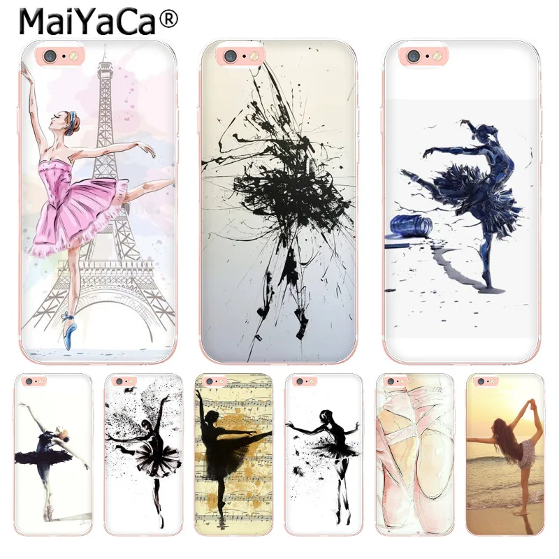 

MaiYaCa Coque Shell For iphone 8plus beautiful ballerina soft Phone Cases for Apple iPhone 8 7 6 6S Plus X 5 5S SE 5C 4 4S Cover
