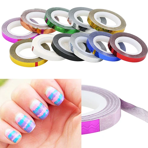 1 Pc Nail Rolls Waves Striping Tape Line DIY Nail Art Tip Decor Sticker