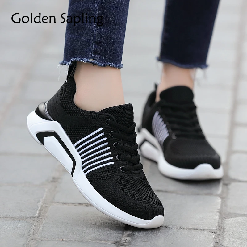 

Golden Sapling New Sneakers Women Tennis Shoes Black Air Mesh Fabric Women's Sneakers Trainers Top Fitness Women's Sport Shoes