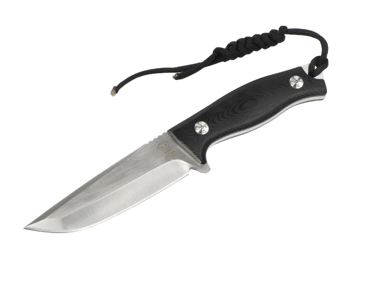 Высокое качество V13 фиксированный нож 58HRC 8Cr13 камень мыть или шлифовальный лезвие черный G10 Ручка Открытый Охота выживания утилита EDC инструмент - Цвет: Белый