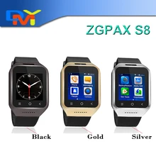 ZGPAX S8 1.54 Inch 3G Android 4.4 MTK6572 Dual Core Phone Watch 2.0MP Camera WCDMA GSM Smart Watch with Email GPS WIFI