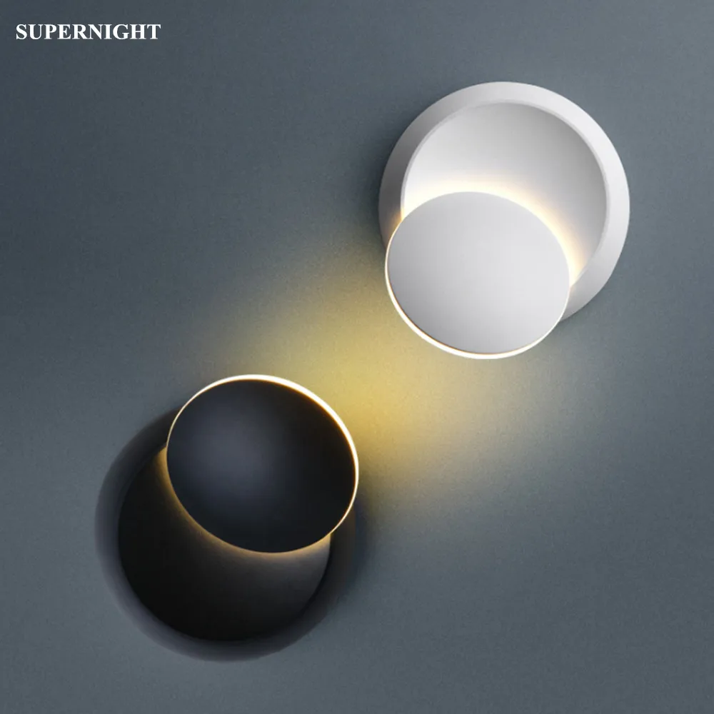 

LED Wall Lamp 5W Aluminum 360 Degree Rotation Sconce Light AC 110V 220V Decor Wall Light for Bedroom Bedside Stairs Living Room