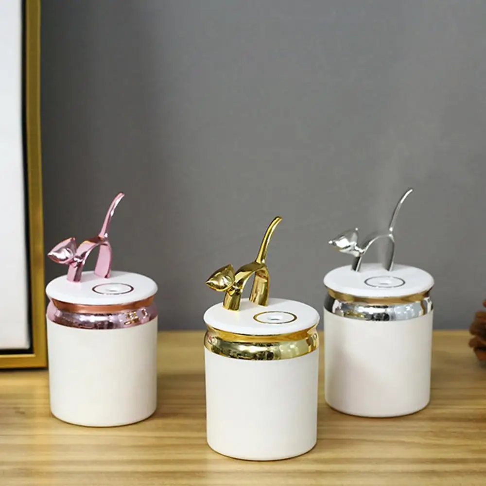 

Cute Cat USB Air Purifier Freshener Colorful LED Night Light Bedroom Humidifier