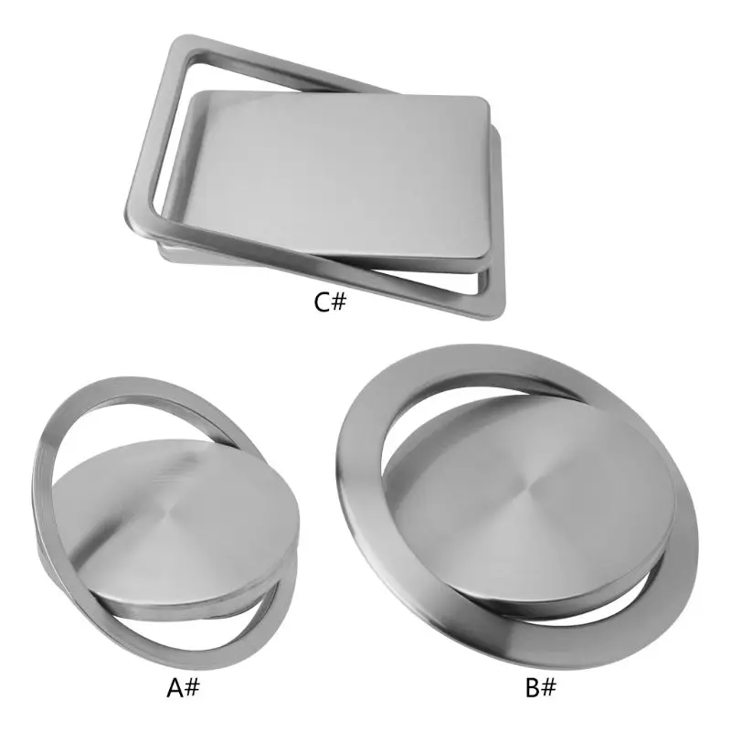 

Trash Bin Counter Top Cover Built-in Flap Garbage Can Lid For Kitchen Bathroom