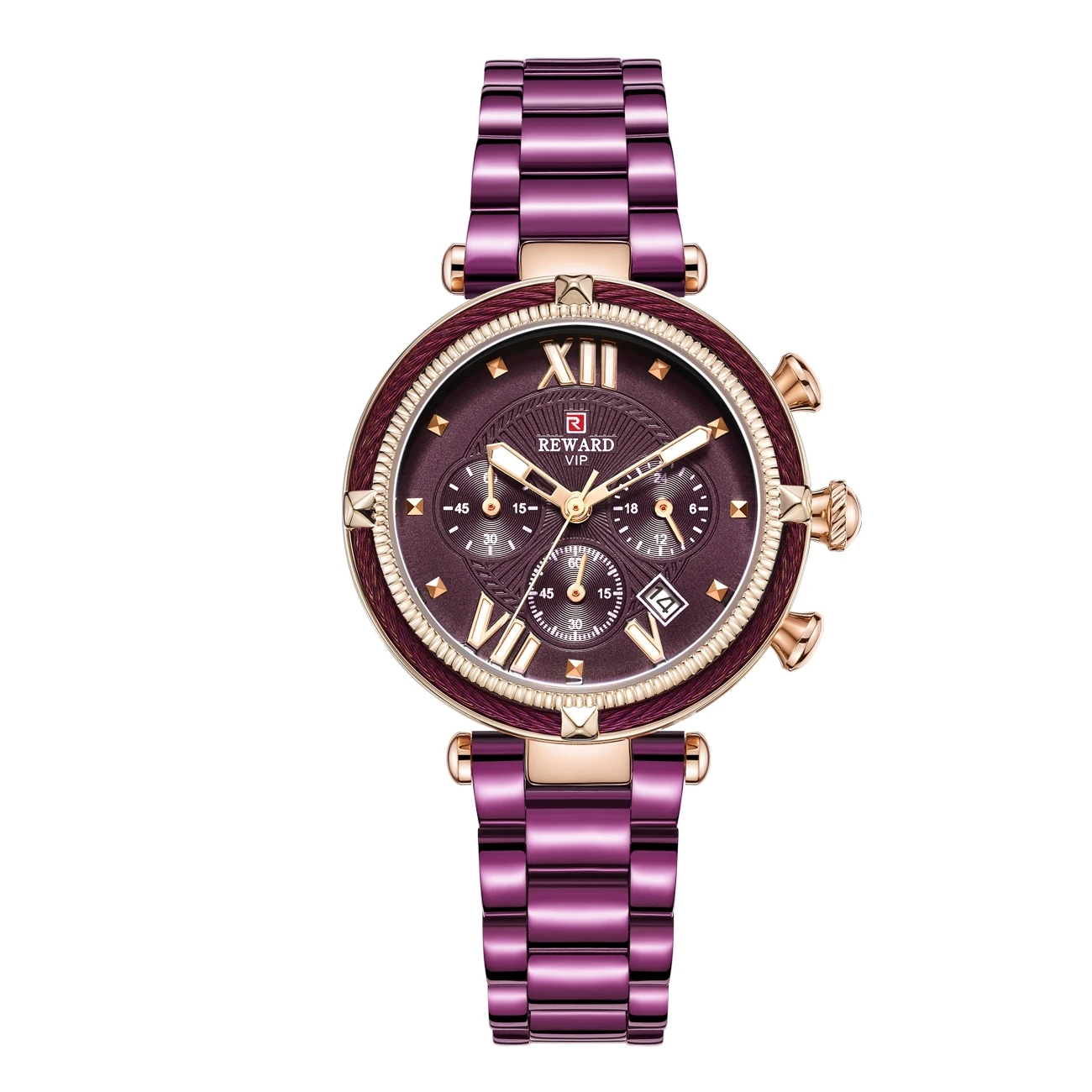 Женские спортивные кварцевые часы с хронографом из розового золота, женские Роскошные наручные часы от ведущего бренда, деловые часы Relogio Feminin