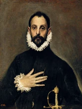 portrait canvas prints giant pictureImagich Top 100 prints A Nobleman with His Hand on His Chest circa 1577-84 By El Greco prints
