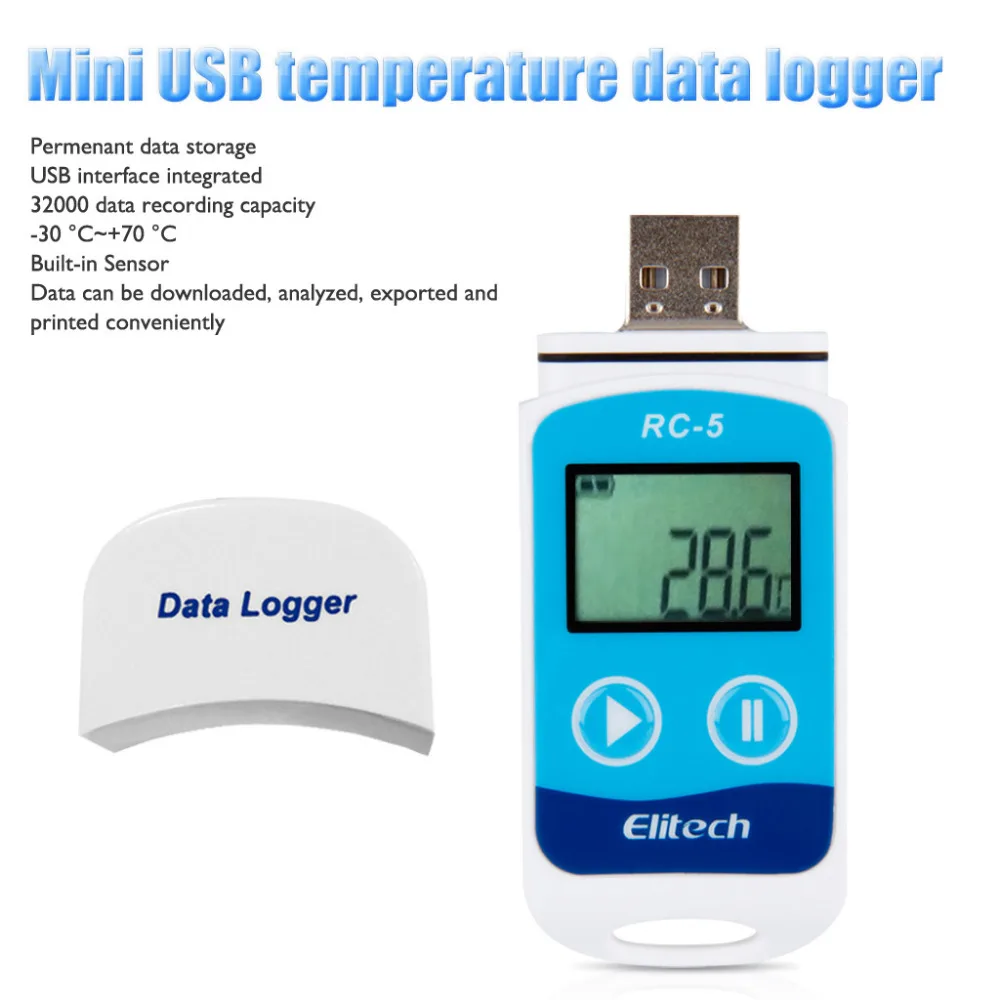 RC-5 мини-usb Регистратор температуры регистратор температуры монитор для холодного хранения цепь Транспортная логистика