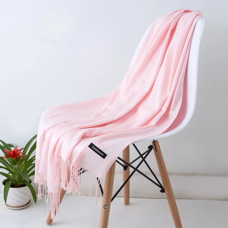 light pink Новинка горячая распродажа мужской шарф унисекс толстые теплые зимние шарфы кашемировый шарф черный и серый деловые шарфы для мужчин - Цвет: light pink