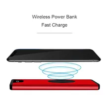 10000 mAh power Bank переносное Беспроводное зарядное устройство QI внешний аккумулятор банк двойной USB для мобильных телефонов samsung