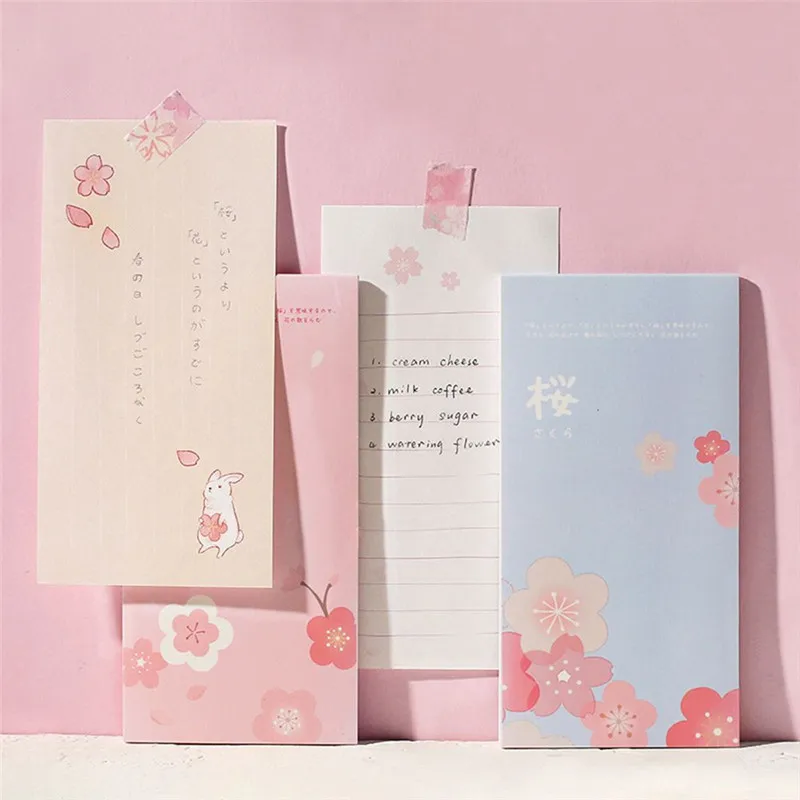 Новое поступление Sakura flower series note book Page еженедельные наклейки для дневника школьные принадлежности для девочек в подарок