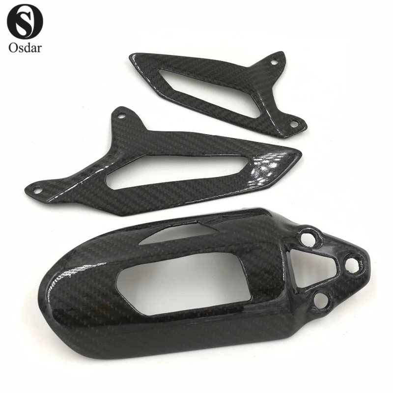 

For DUCATI 1299 1199 899 959 Full Carbon Fiber SHOCK SPRING COVER AND HEEL GUARDS PROTECTION SHOK ABSORBER PARATACCHI HEEL GUARD