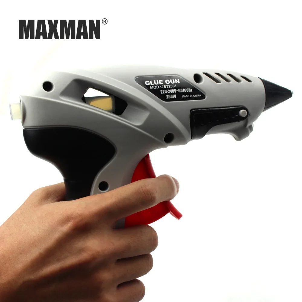 MAXMAN 250 Вт термоплавкий клеевой пистолет Профессиональный С клеевой палкой 10 см термоэлектрический тепловой температурный инструмент горячий силиконовый пистолет