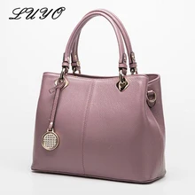 LUYO Модные сумки из воловьей кожи с ручками сверху женские сумки из натуральной кожи сумки на плечо женские сумки с блестками