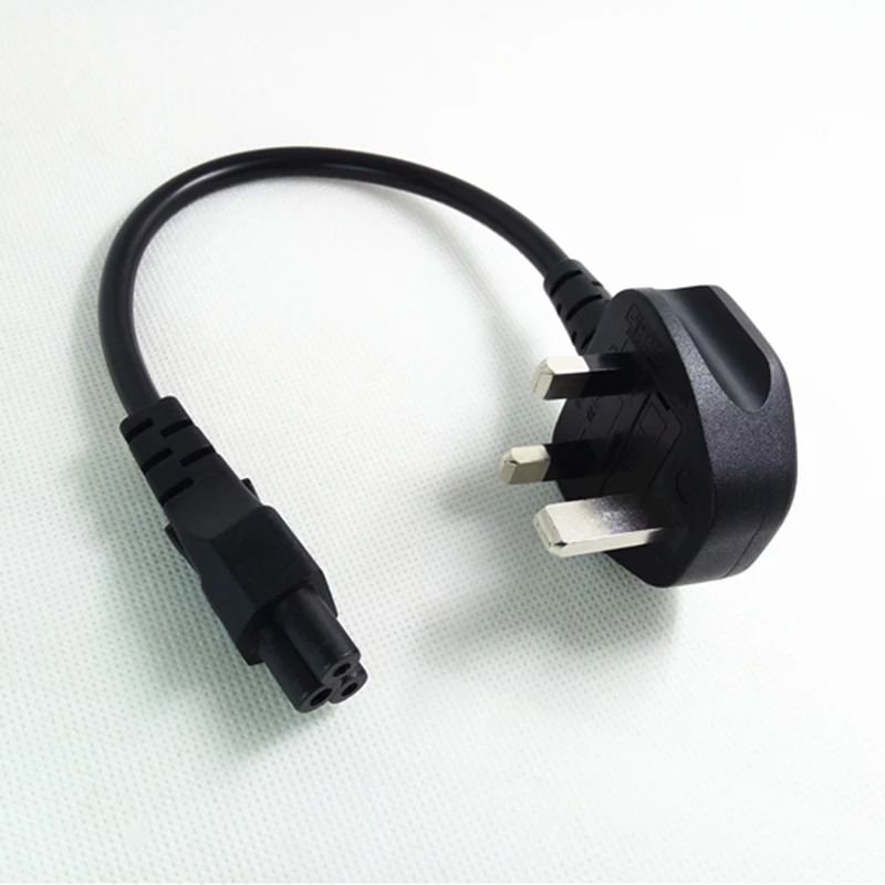 UK 3pin Plug BS1363 13A To IEC 320 C5 Mickey Mouse 3 holes Laptop