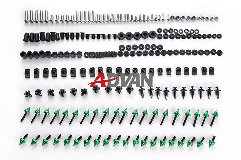

Optional:Red,Green,Orange,Blue,Black,Sliver,Chrome)Spike Fairing Bolt Kit Set Fasteners Screws fit for Kawasaki ZX14R 2006-2011