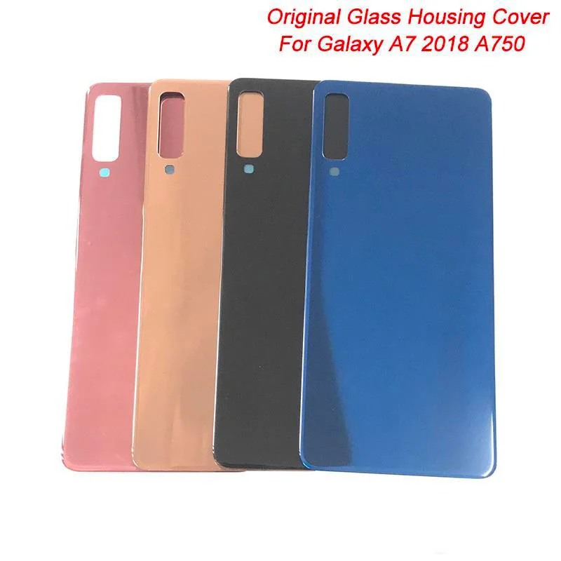 

Original for Samsung Galaxy A7 2018 Back Battery Cover A750 Case A750F SM-A750 Door Housing Glass Panel Replacement Parts& logo