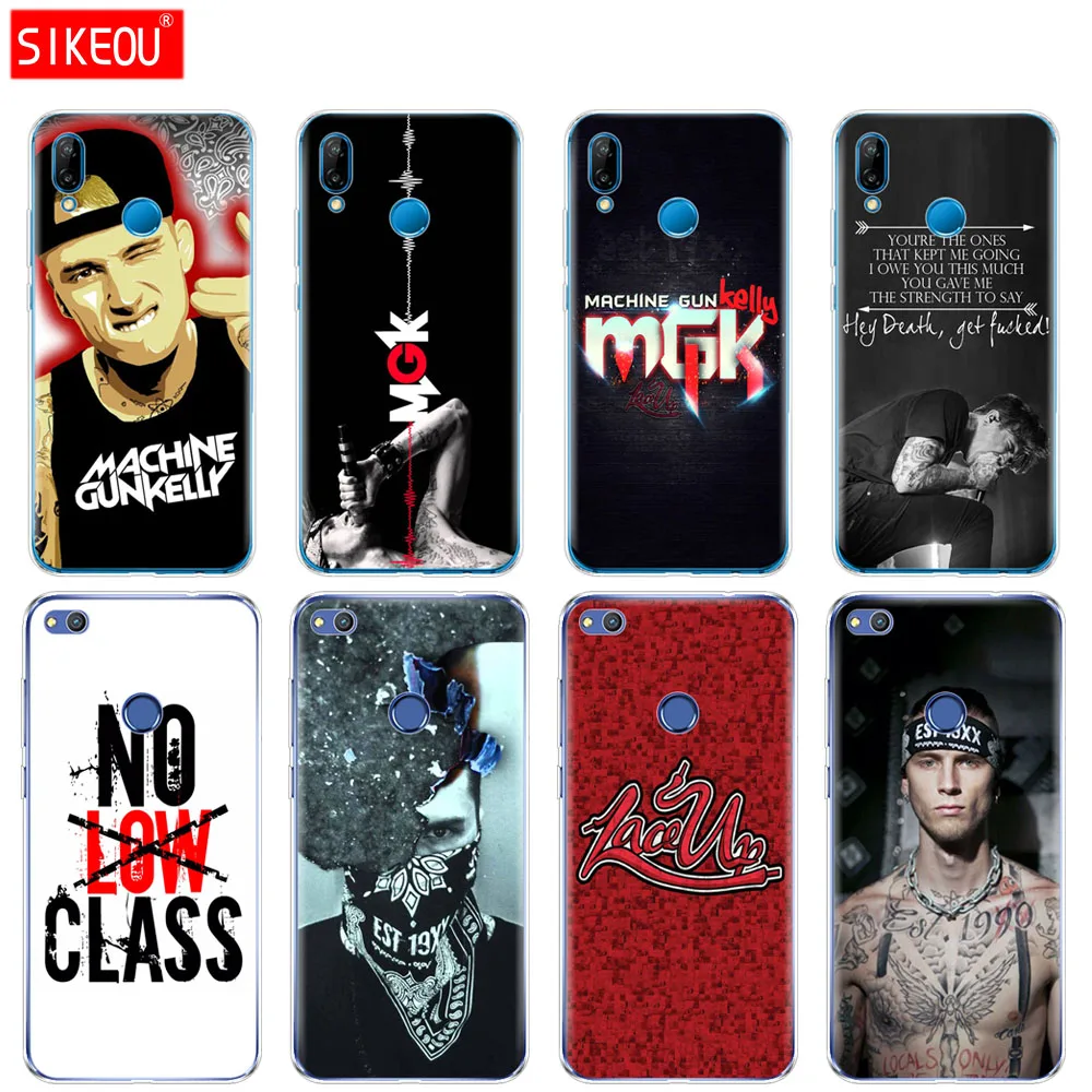 

Silicone Cover Phone Case For Huawei P20 P7 P8 P9 P10 Lite Plus Pro 2017 p smart 2018 Mgk Machine Gun Kelly Lace Up