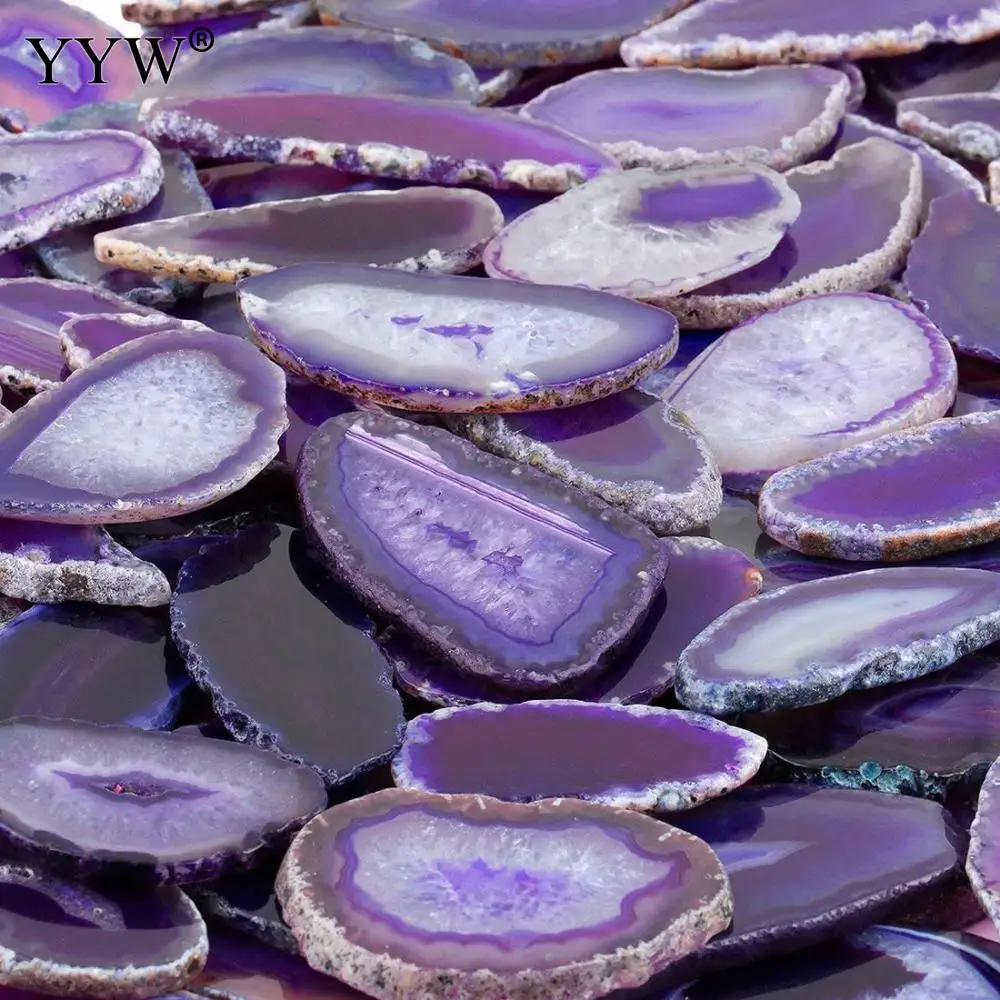 5pcs Natural Onyx Charms Pendants Hole Multi Colorful Slice Irregular Natural Agat Crystal Stone Quartz Wholesale Place cards