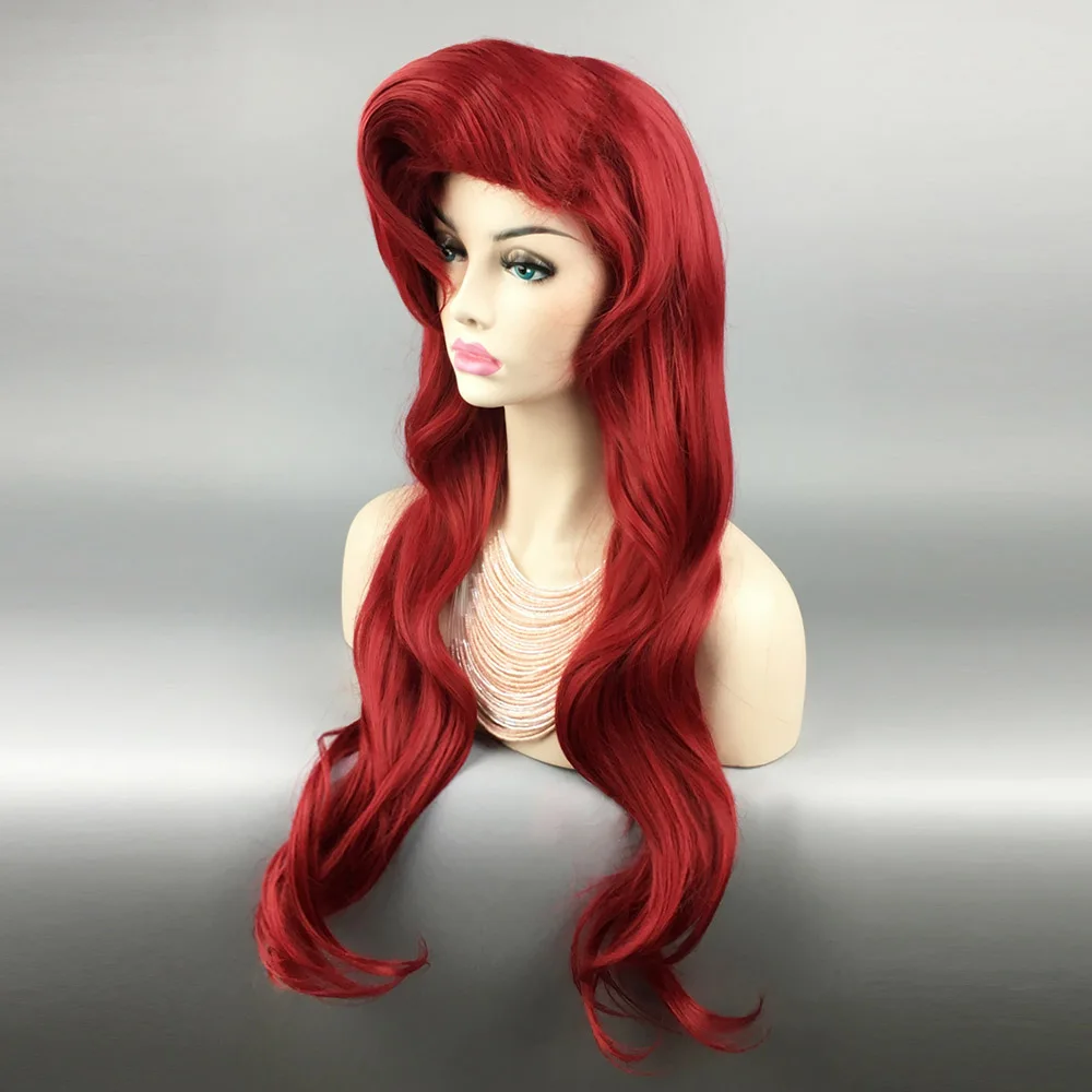 Красный парик длинный. Парик ариэль. Красные волосы. Девушка в парике. Красный парик ариэль.