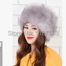 Французский серый в шляпа цю дон является имитация лисий мех на весь кожи круг кепка тёплый леди в имитация мех шляпы