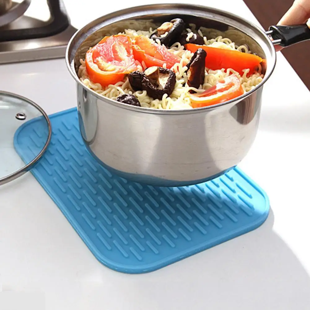 Blue Non Slip Heat Resistant Mats Cup Coaster Cushion Placemat Pot