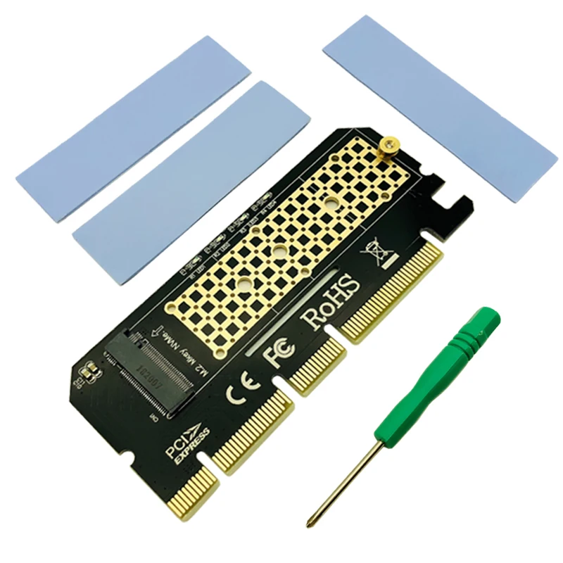 Адаптер PCIE M2 PCI Express E 3 0 X4 X8 X16 до M.2 NGFF M Соединитель в форме ключа Nvme радиатор SSD