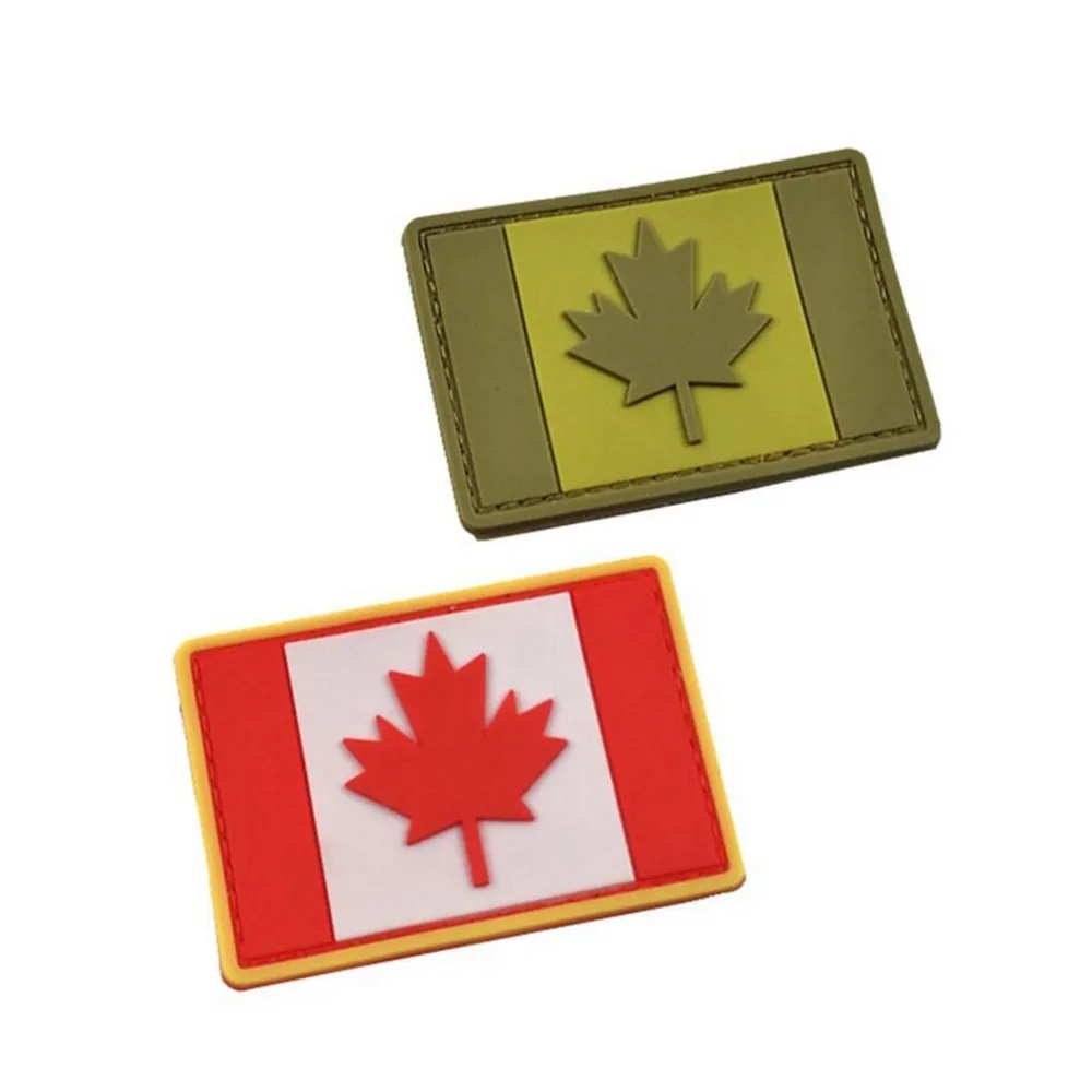 1-Piece-PVC-Canada-Flag-Patch-Backpack-Patch-Bag-Jacket-Armband-Badge-Sticker-Army-Badge-Military (1)