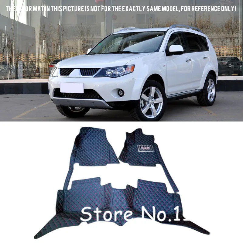 

Accessories For Mitsubishi Outlander 2006 2007 2008 2009 Interior Black Leather Foot Floor Mat & Carpets