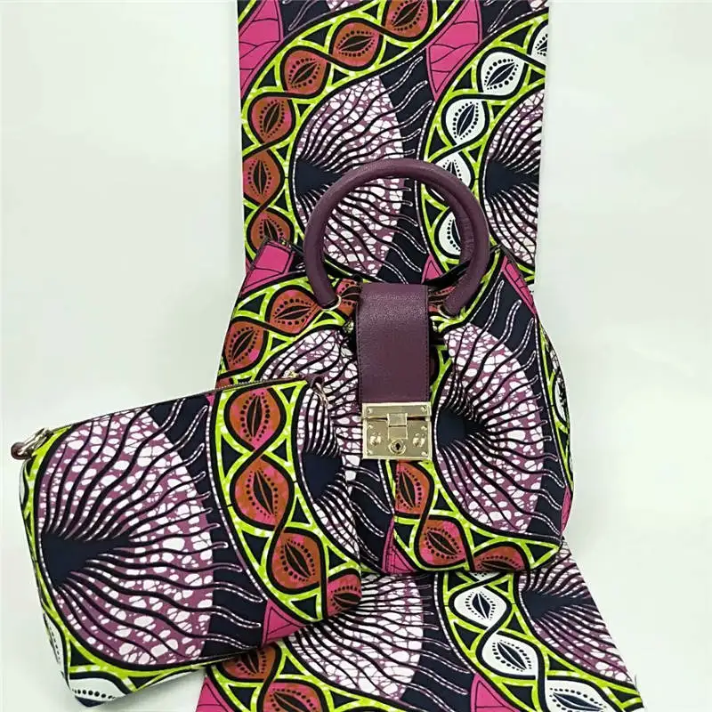 

YBG!2018 fashion designer african wax bag African Print and Purse Hollandais with bags / african fabrics ! J50615