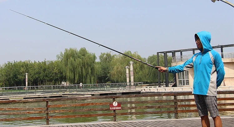 New Portable Hard Telescopic Fishing Rod Glass Fiber 2.1-3.6M Throw the long shot Sea Pole Ultra Sea Pole  throwing rod