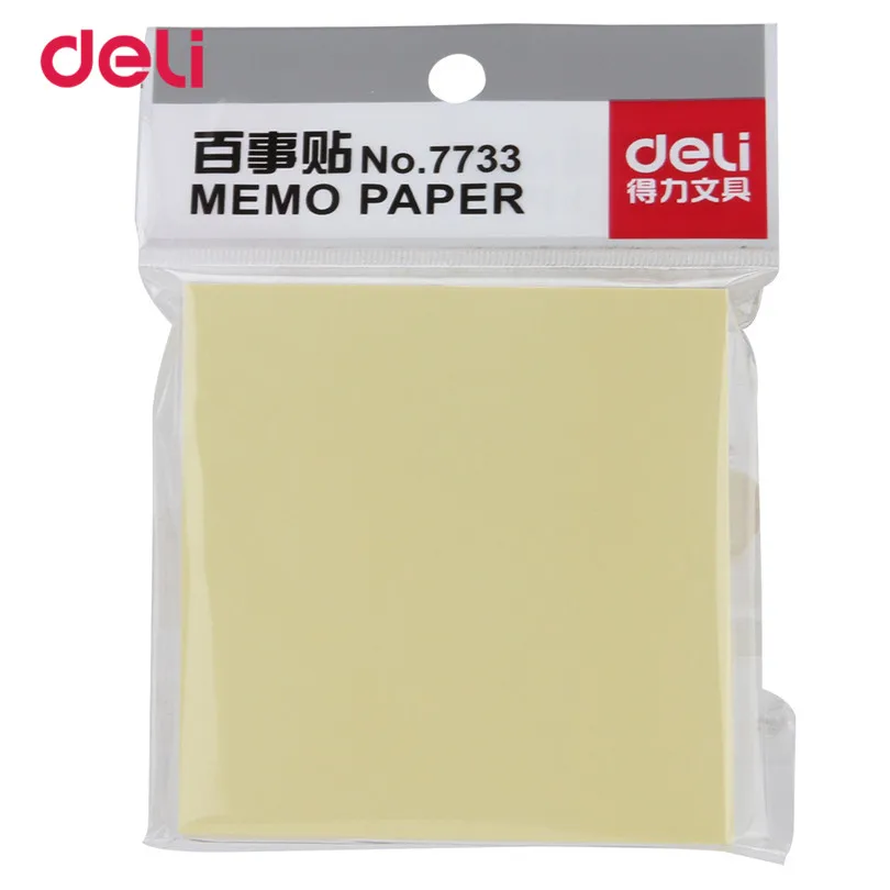 

Deli 100 Pages a set Memo Pad plan notebook Stationery School Stationery Set Office Supplies Notepad Cute Sticky daily notes
