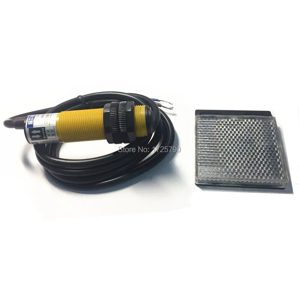 M18 AC Retroreflective Infrared Photoelectric Sensor Switch E18 R2A1 SCR NO with Mirror