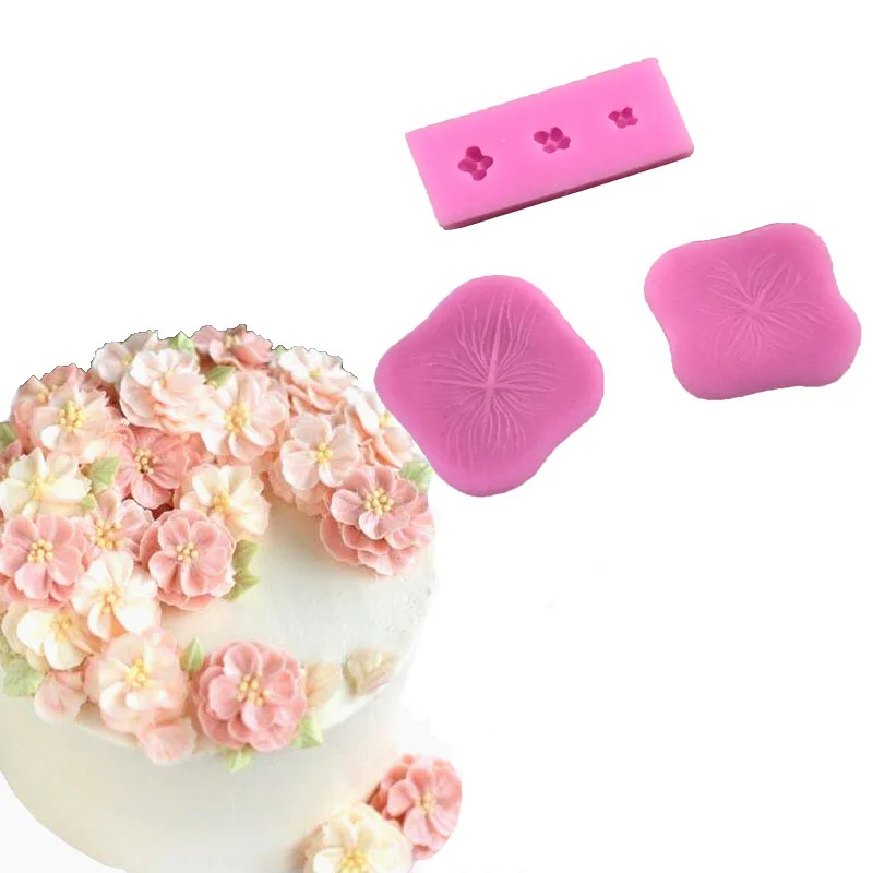 

3 pieces of Hydrangea liquid silicone mold tool D199 DIY clay soft sugar
