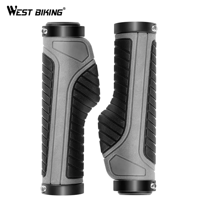 

WEST BIKING Bike Handlebar Cover Rubber Grips Cycling Road MTB Lockup Handle Grips 4 Colors Bicycle Non-slip Handle Bar End
