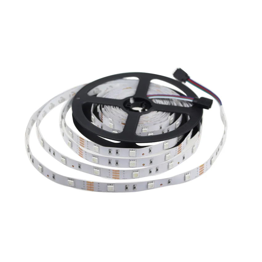 Гибкая светодиодная лента 5050 rgb 5 м 30 светодиодов/м неводостойкая белая/теплая белая/R/G/B/rgb dc12v 5050 Светодиодная лента для дома белая печатная