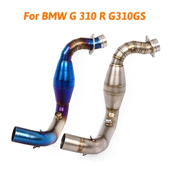 

Slip-On G310R G310GS Motorcycle Exhaust Tube System Header Link Middle Mid Pipe Without Muffler For BMW G 310 R G310GS